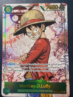 One Piece Monkey.D.Luffy (Super Alt Art) OP13-118 Carrying On His Will Foil - Image 1