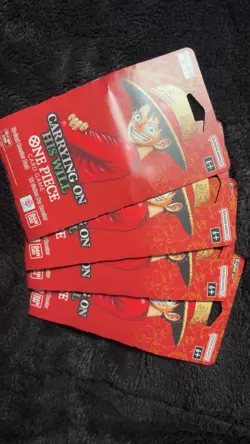 One Piece CCG Carrying On His Will Booster Pack (Lot Of 4) NEW - Image 1