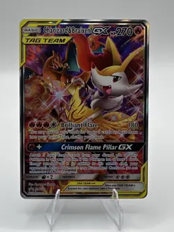 Pokemon Charizard & Braixen GX SM230 TAG TEAM Promo Holo 270 HP Basic Card A122 - Image 1
