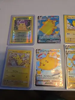Lot Of 12 Pikachu Pokemon Cards Holo Reverse Holo Vmax And V - Image 3