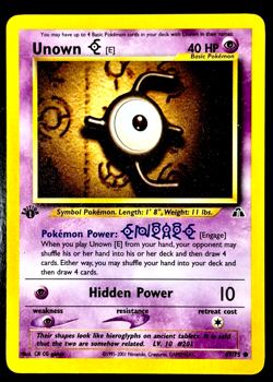 Unown [E] 1st Edition 67/75 NM Neo Discovery Pokemon TCG Card - Image 1