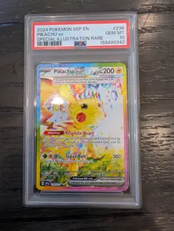 PSA 10 Pikachu EX 238/191 Pokemon Special Illustration Rare Card Surging Sparks - Image 1
