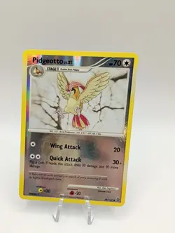 Pokemon Pidgeotto Reverse Holo Card 58/132 D&P Secret Wonders LP Condition - Image 2