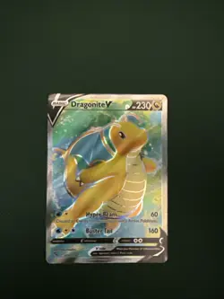 Pokemon Go Dragonite v Full Art Holo Ultra Rare Card 076/078 - Image 1