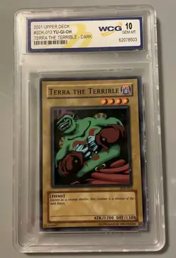 2001 Terra The Terrible Yu-Gi-Oh #SDK-013 Upper Deck Graded 10 Gem Mint Card - Image 1