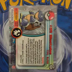 Topps Mint NM TV Animation Edition Rare Blastoise #09 1999 Pokemon Card - Image 2