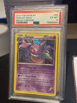 PSA 6 2015 Pokemon Breakthrough Xy Gengar Holo 60/162 - Image 1