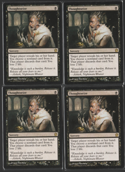Thoughtseize Playset (4 Cards) - Theros (THS) - MTG Sorcery Rare - 107/249 - Image 1