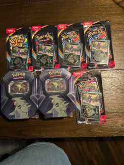 Pokemon Cards Sealed Pack Lot - 2 Tins / 5 Blister Packs - Image 1