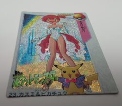 Vintage 1998 Pokemon Vending Prism Sticker #23 Misty & Pikachu Holo Japan Anime - Image 4