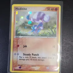 Meditite Pokemon TCG Hidden Legends Reverse Holo Common Card #66/101 - Image 1