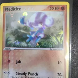 Meditite Pokemon TCG Hidden Legends Reverse Holo Common Card #66/101 - Image 2