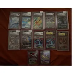 Pokemon Card Bundle (10 CGC SLABS/2 RAW CARDS) Market around $650 for all - Image 1
