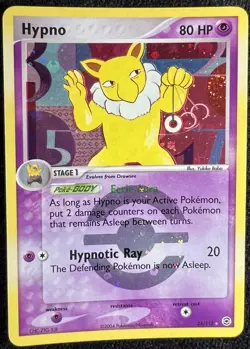 Hypno 25/112 FireRed & LeafGreen Reverse Holo Pokemon Card - NM w/ 💫 SWIRL - Image 1