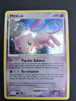 Pokemon Card Mew 15/132 Secret Wonders Diamond & Pearl Holo 2007 LP - Image 1