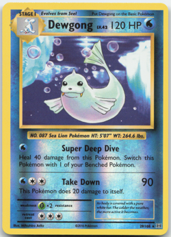 Dewgong 29/108 Reverse Holo XY Evolutions Pokemon Card NM - Image 1
