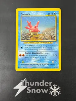 Corsola #37 Yuka Morii Neo Discovery 2001 Pokemon Card ** Pack Fresh ** 3a - Image 1