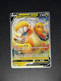 Dragonite V SWSH154 2023 World Championship LP+ Pokemon Card Shao Tong Yen Deck - Image 1