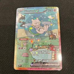 Pokemon Bubble Shiny Mewtwo Special Doujin Art Starry Holo Card - Image 1