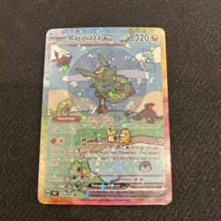 Pokemon Bubble Rayquaza Special Doujin Art Starry Holo Card - Image 1