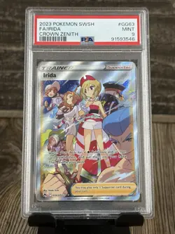 Pokemon 2023 Irida Crown Zenith Trainer Full Art GG63/GG70 Trading Card PSA 9 - Image 1