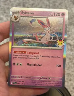 One (1) Pokemon Day 2025 Stamped Sylveon 040/131 Holo Foil Exclusive Promo Card - Image 1