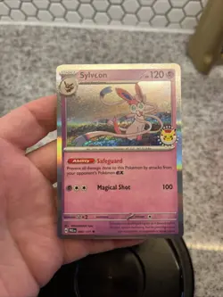 One (1) Pokemon Day 2025 Stamped Sylveon 040/131 Holo Foil Exclusive Promo Card - Image 2