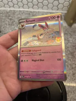 One (1) Pokemon Day 2025 Stamped Sylveon 040/131 Holo Foil Exclusive Promo Card - Image 4
