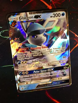 NM Pokemon GLACEON GX Card SM BLACK STAR PROMO Set SM147 Holo Foil Celebration - Image 1