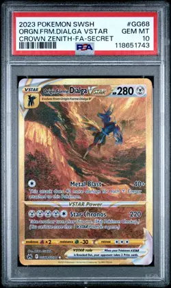 Pokemon TCG Origin Forme Dialga VSTAR Crown Zenith GG68/GG70 PSA 10 GEM MT - Image 1