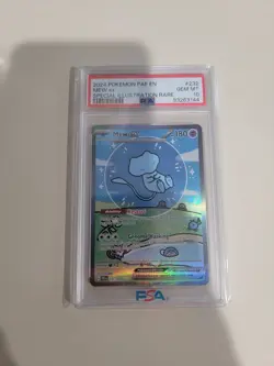 2024 POKEMON PALDEAN FATES SPECIAL ILLUSTRATION RARE 232 BUBBLE MEW EX PSA 10 - Image 2