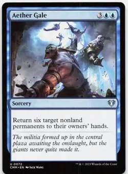 Aether Gale 72 Near Mint Commander Masters Uncommon Magic: The Gathering - Image 1