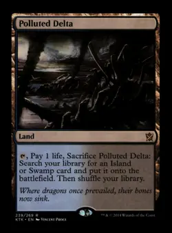 Polluted Delta 239 Rare Khans of Tarkir Magic: The Gathering Near Mint - Image 1
