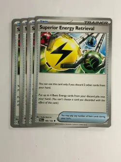 Pokemon TCG Paldea Evolved 4x Playset Superior Energy Retrieval 189/193 - Image 1