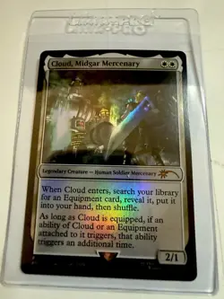 Cloud Midgar Mercenary P 0001 FFVII PRM EN Promo Foil MTG Final Fantasy - Image 1