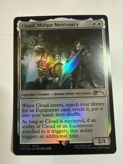 Cloud Midgar Mercenary P 0001 FFVII PRM EN Promo Foil MTG Final Fantasy - Image 2