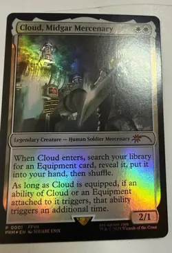 Cloud Midgar Mercenary P 0001 FFVII PRM EN Promo Foil MTG Final Fantasy - Image 5