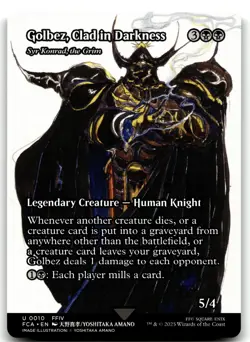 Golbez, Clad in Darkness - Syr Konrad, the Grim (Showcase) MTG Yoshitaka Amano - Image 1