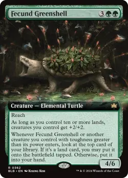 Fecund Greenshell (Extended Art) Bloomburrow Regular mtg - Image 1