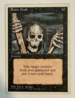 Raise Dead (HP) Fourth Edition 4ED Magic MTG - Image 1