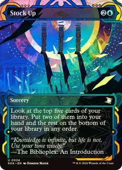 Stock Up Foil Borderless Secrets of Strixhaven NM MTG - Image 1