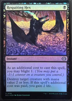 MTG Lorwyn Eclipsed Requiting Hex Foil (Uncommon) - Image 1