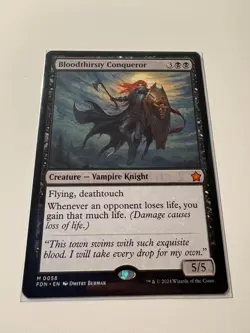Magic: the Gathering Foundations FDN #58 Bloodthirsty Conqueror - Image 1