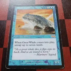 Mtg Great Whale MP Urza's Saga Magic the Gathering Reserved List Rare Card - Image 2