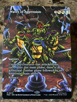 MTG TCG TMNT Eternal-Legal Waves of Aggression (Borderless) 0013 Regular Mythic - Image 1