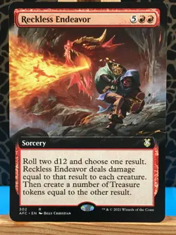 MTG - Reckless Endeavor. Adventures in the Forgotten Realms Commander. Red Rare. - Image 1