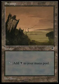 1x Swamp (334) MTG - Tempest - Moderate Play - Image 1