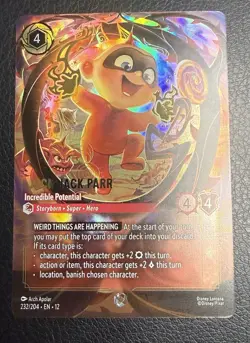 Disney Lorcana Jack-Jack Parr Incredible Potential 232/204 Enchanted Foil Eng - Image 2