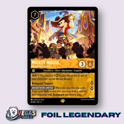 Mickey Mouse Musketeer Captain 16/204 Foil Legendary LP Disney Lorcana - Image 1