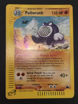 Poliwrath H24/H32 Skyridge Holo Rare vintage Pokemon WOTC Excellent - Image 4